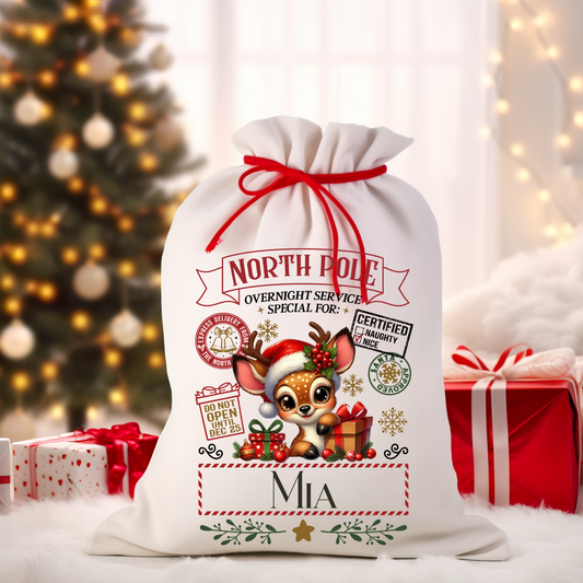 Santa Sack Reindeer Presents