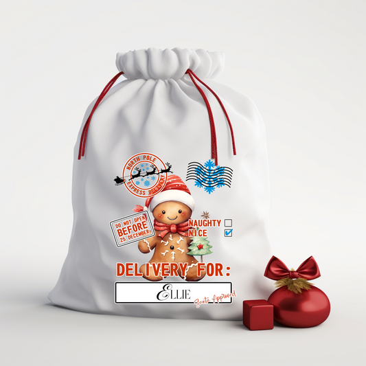 Santa Sack Gingerbread Man