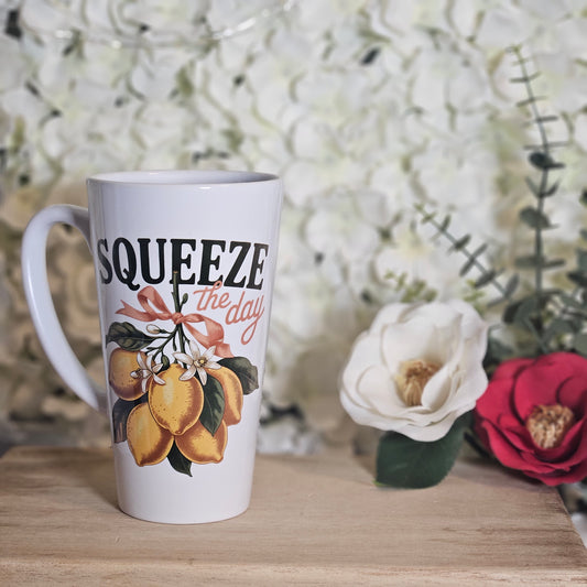 Lemon Squeeze The Day 17oz Latte Mug