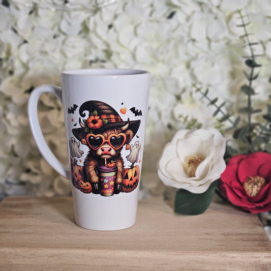 Halloween Highland Cow 17oz Latte Mug