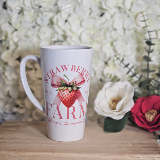 Strawberry Farm 17oz Latte Mug
