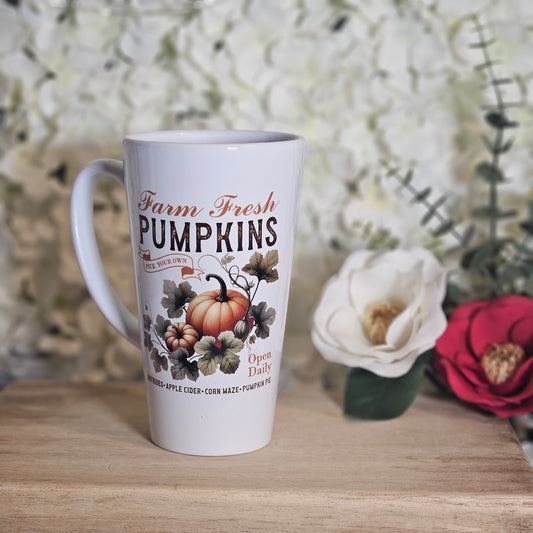 Farm Fresh Pumpkins 17oz Latte Mug
